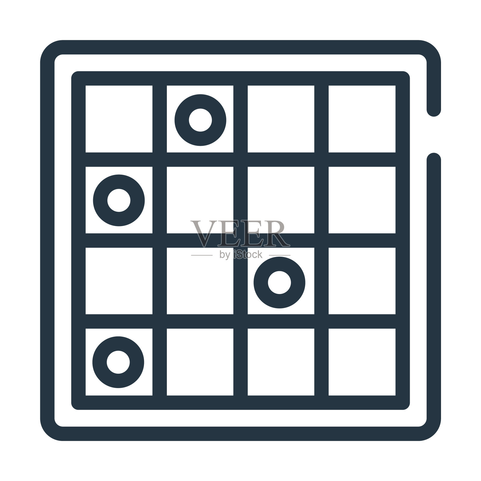 Checkers细线图标。汽车、赛车的线性图标来源于活动和爱好概念孤立的轮廓符号。矢量插图符号元素的网页设计和应用程序。图标素材