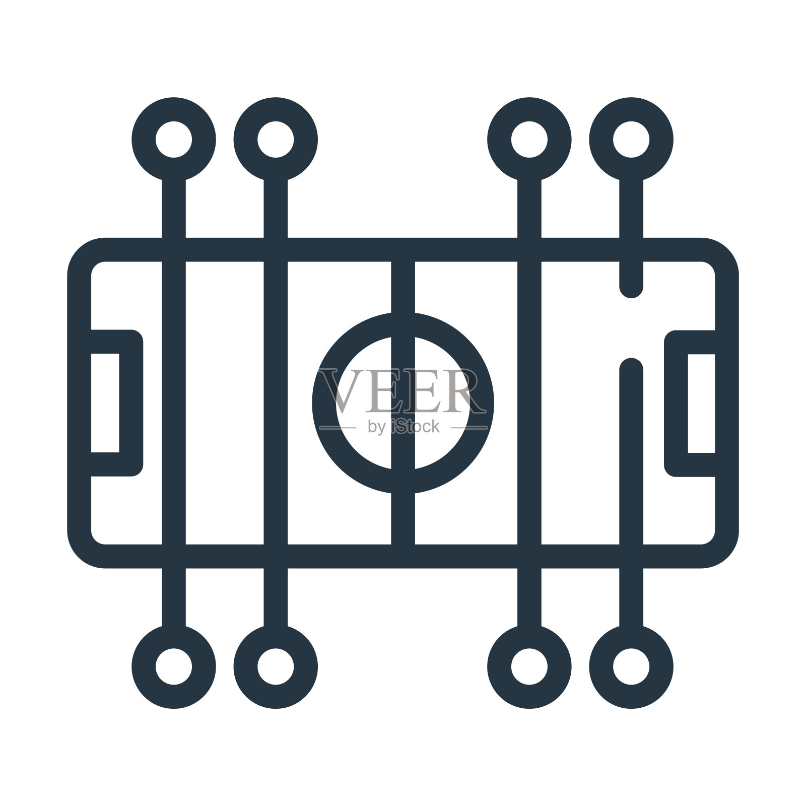 桌上足球细线图标。球，团队线性图标从户外活动概念孤立的轮廓标志。矢量插图符号元素的网页设计和应用程序。插画图片素材