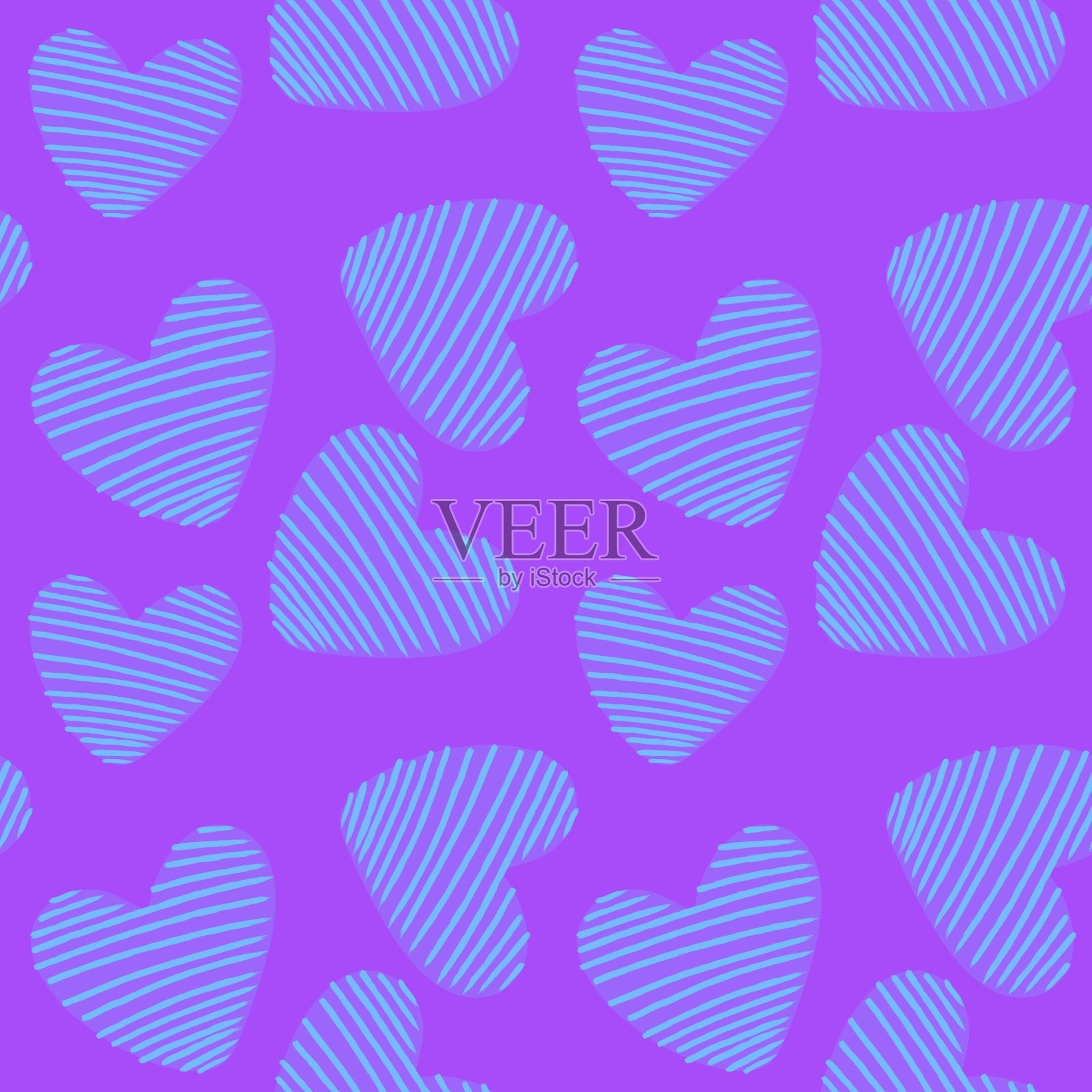 情人节无缝心形图案的织物和纺织品插画图片素材