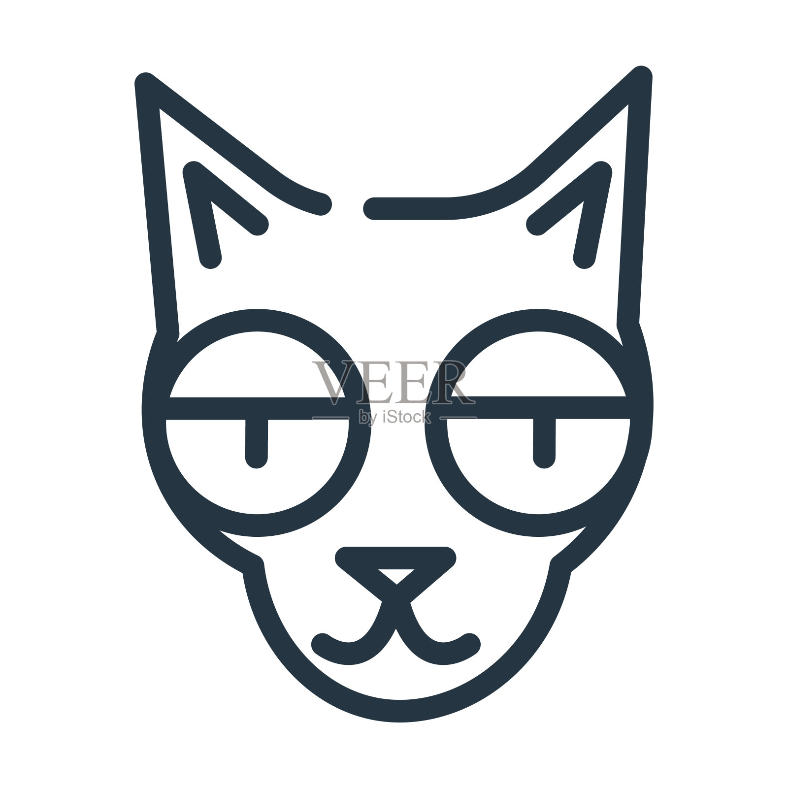 新加坡的细线图标。字符，宠物线性图标从猫集概念孤立的轮廓符号。矢量插图符号元素的网页设计和应用程序。插画图片素材