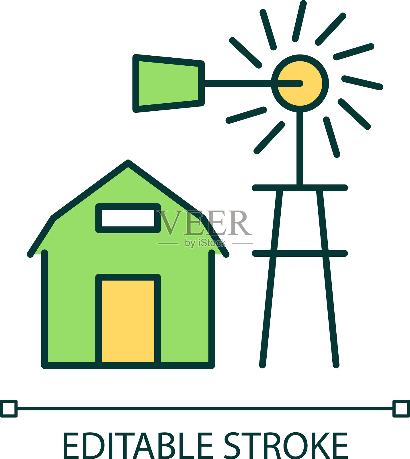 替代能源RGB颜色图标插画图片素材