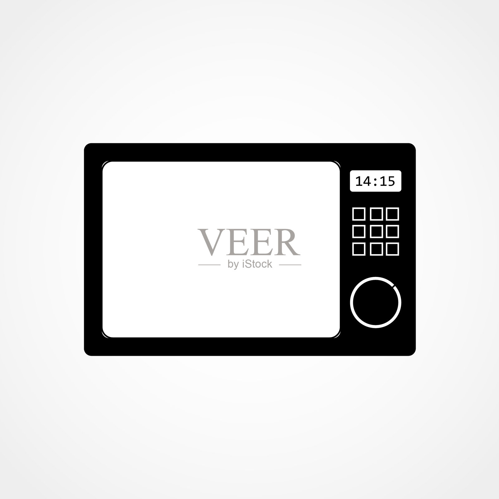 微波图标平面设计孤立的背景图标素材