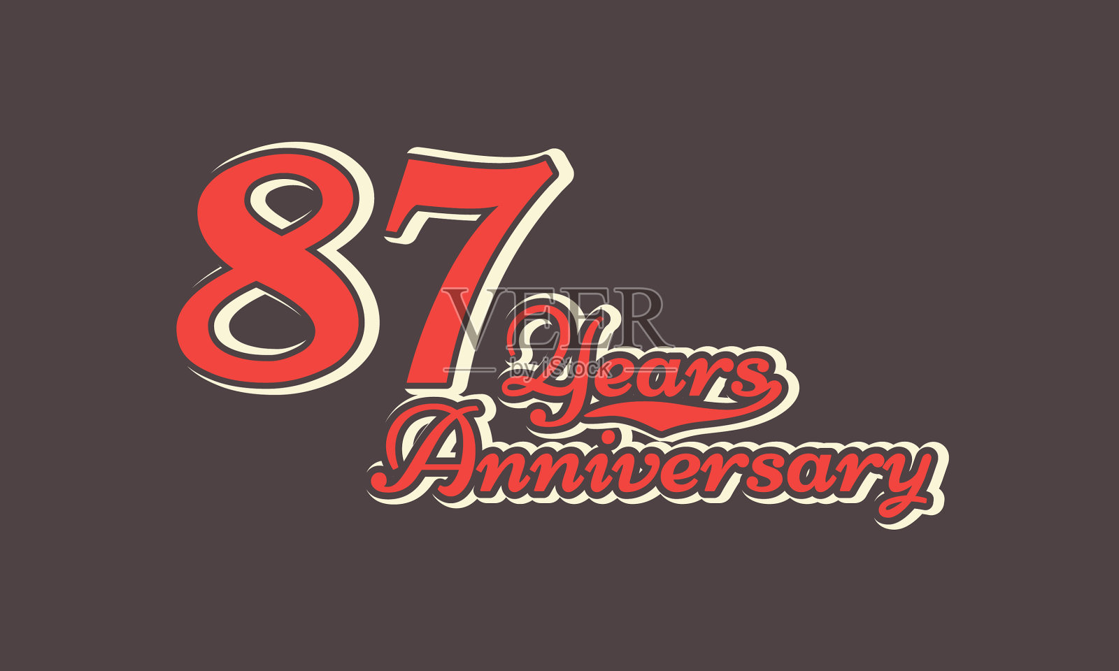 87周年庆怀旧与插画图片素材