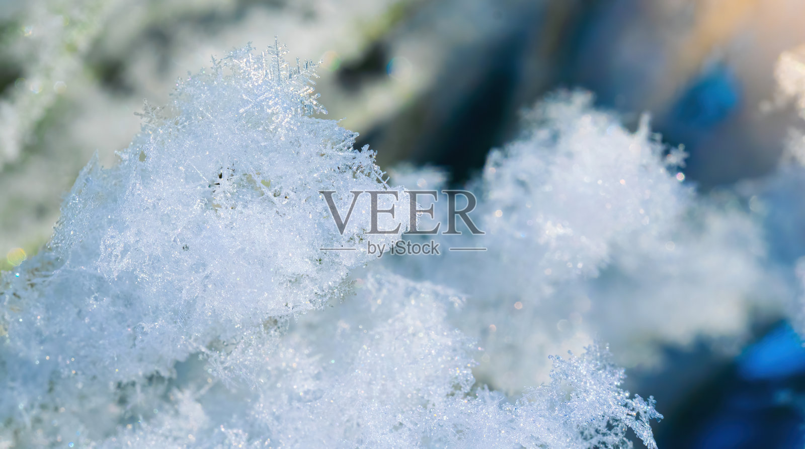 宏观背景的新鲜雪花纹理照片摄影图片