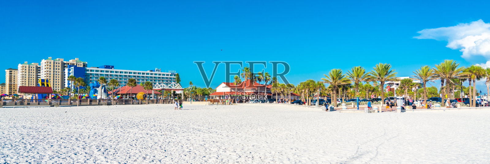 清水海滩美丽的白色沙滩在美国佛罗里达州照片摄影图片