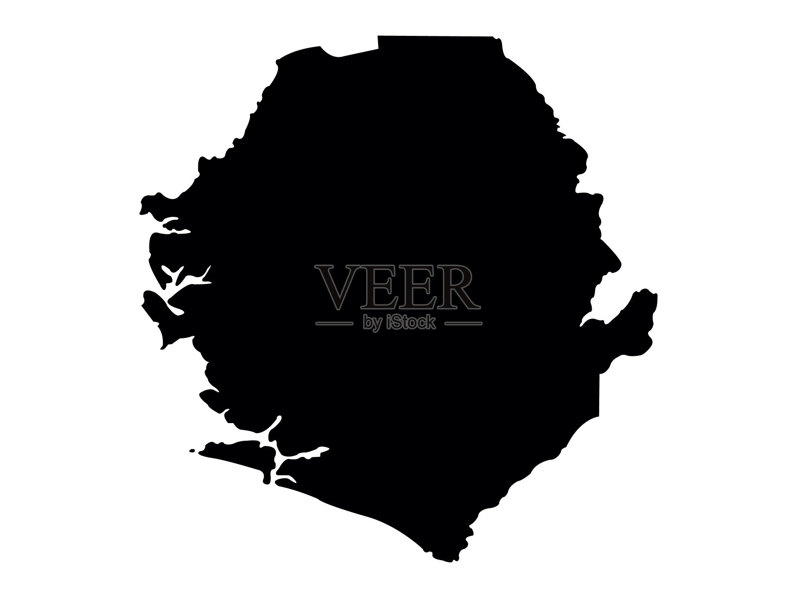 塞拉利昂地图插画图片素材