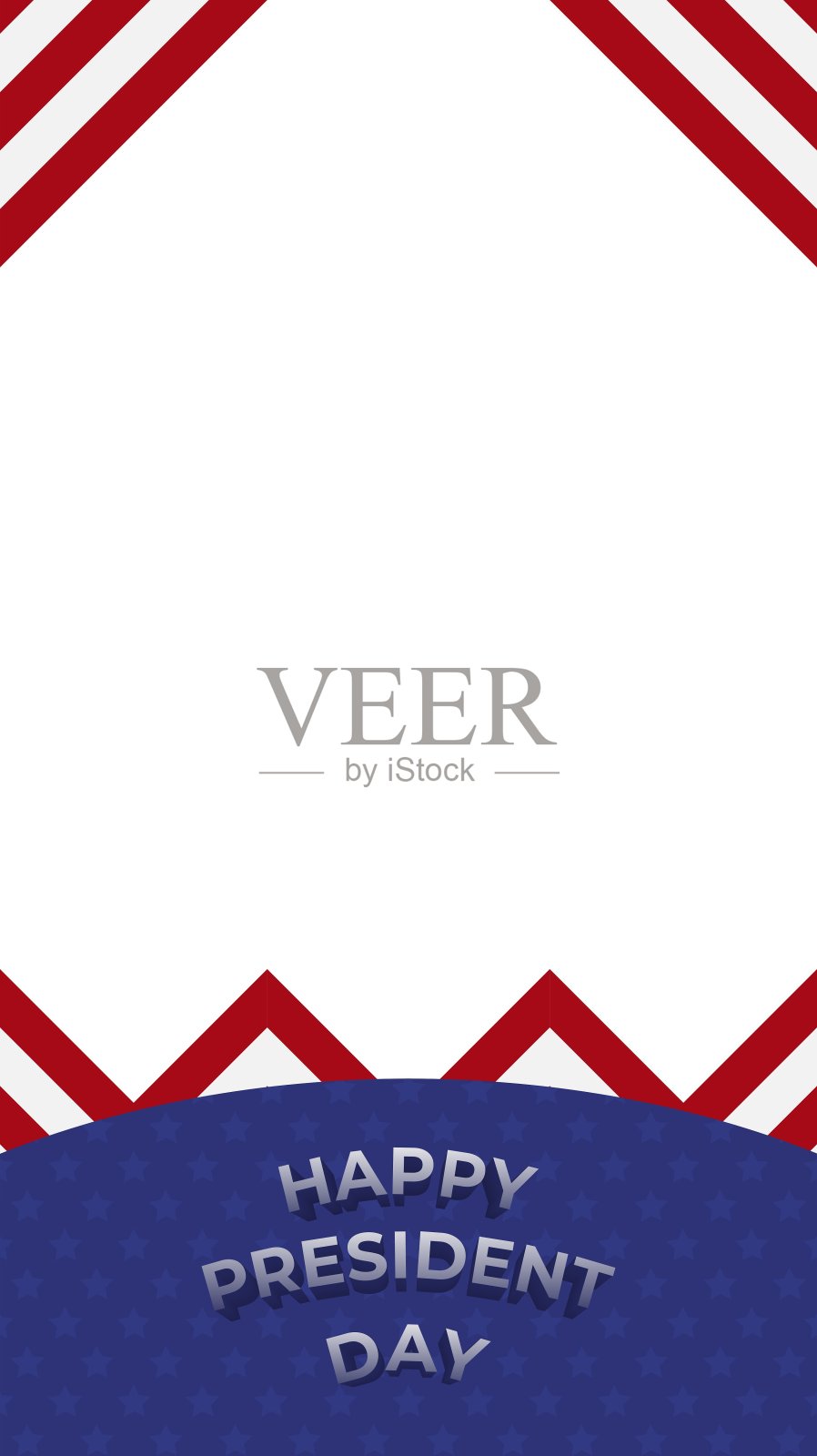 总统日的背景。摘要背景与美国国旗元素在红色和蓝色的颜色，和复制空间区域。插画图片素材