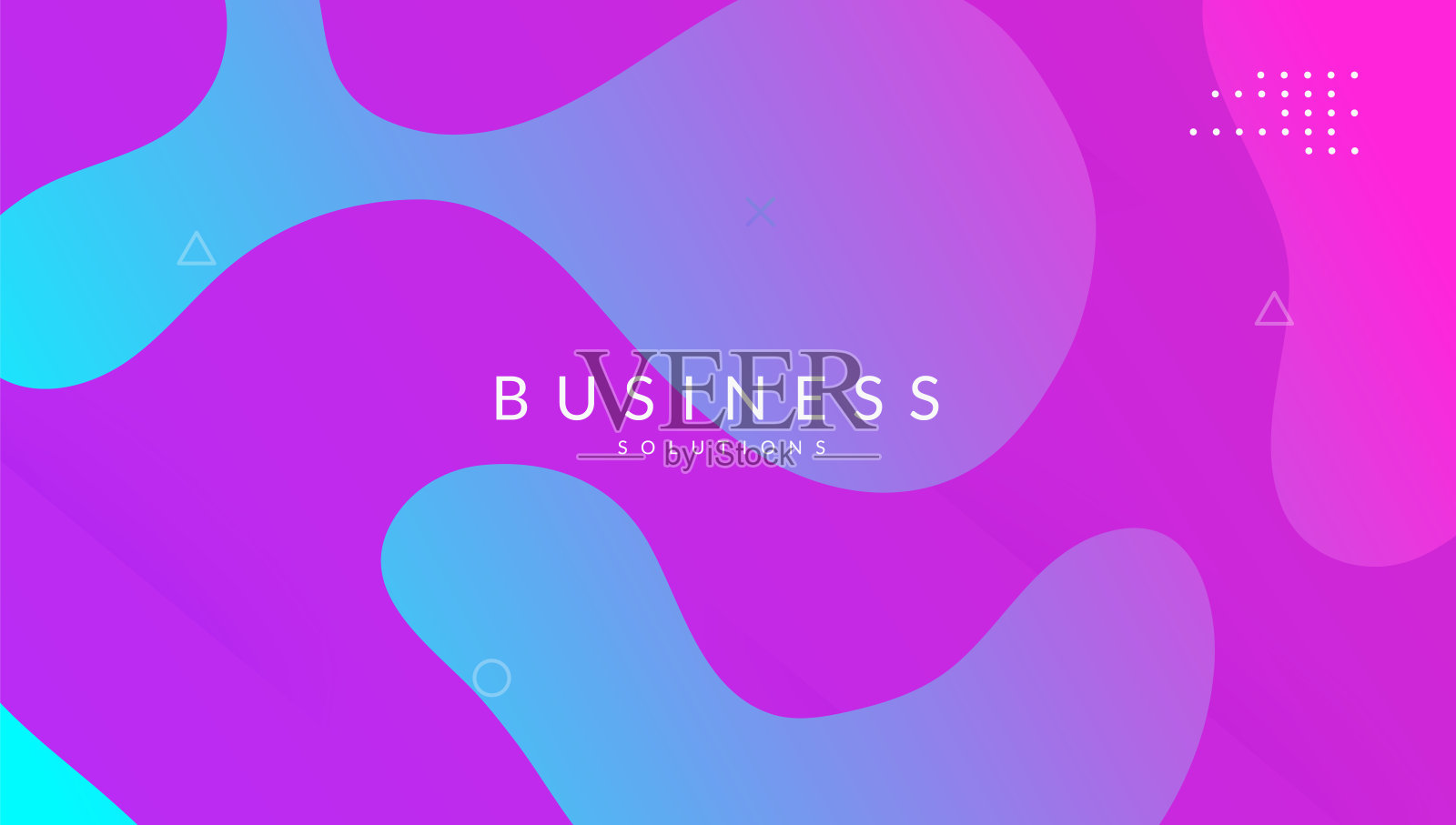 液体旗帜。频谱。充满活力的形状。B流技术插画图片素材