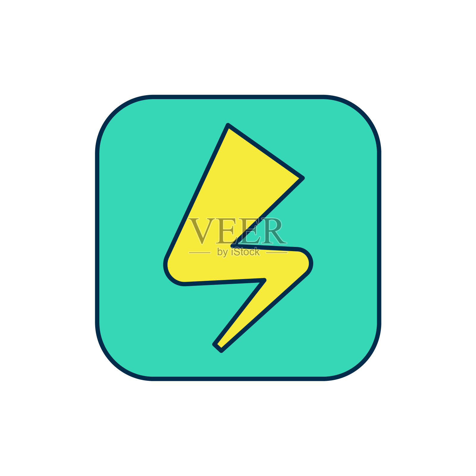 填充轮廓闪电闪电图标孤立在白色背景上。Flash的迹象。闪电图标。雷击。照明罢工。向量图标素材