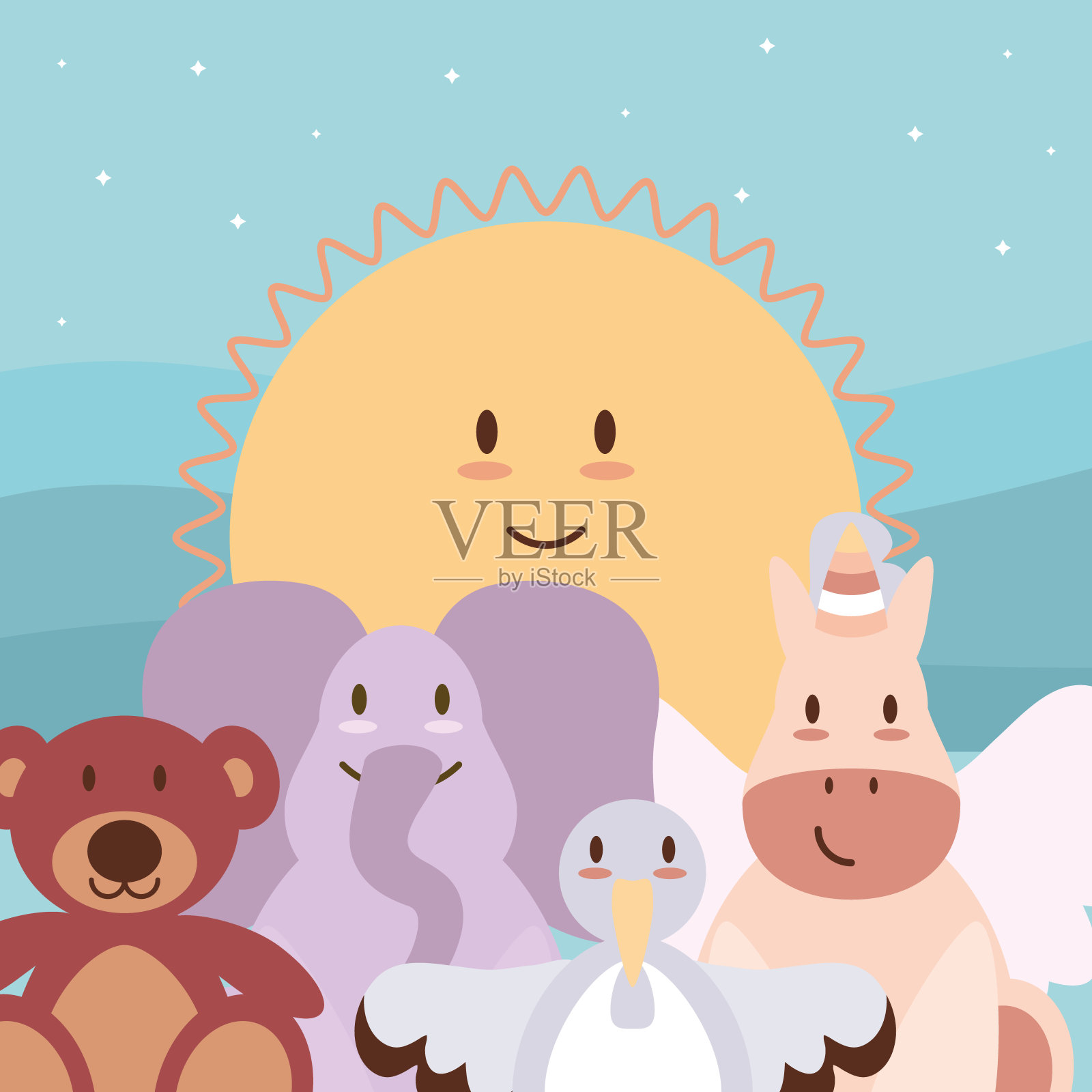 小动物插画图片素材