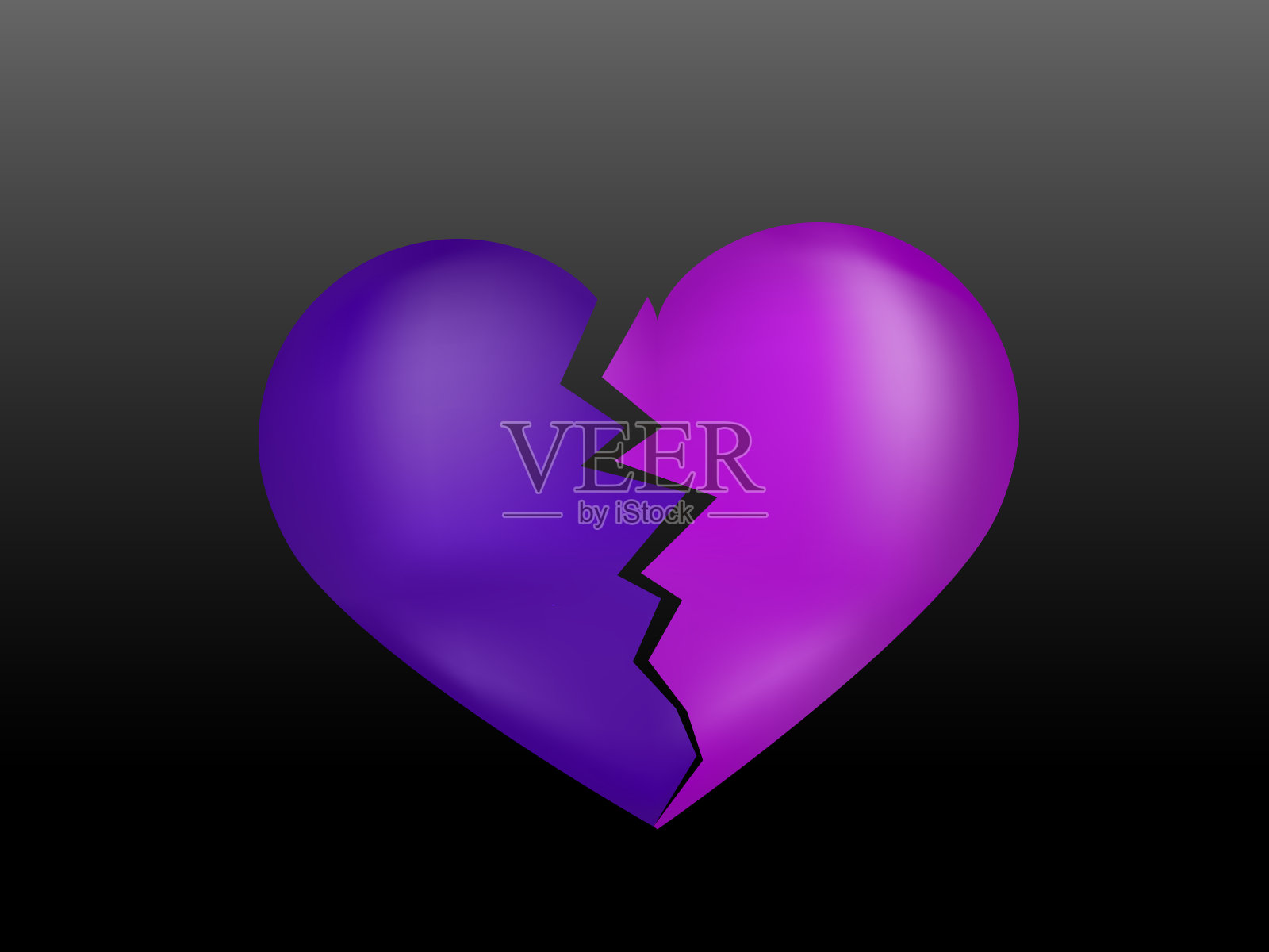 矢量插图的图标心脏。插画图片素材