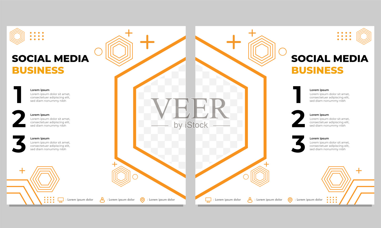 黄色商业社交媒体帖子模板设计模板素材