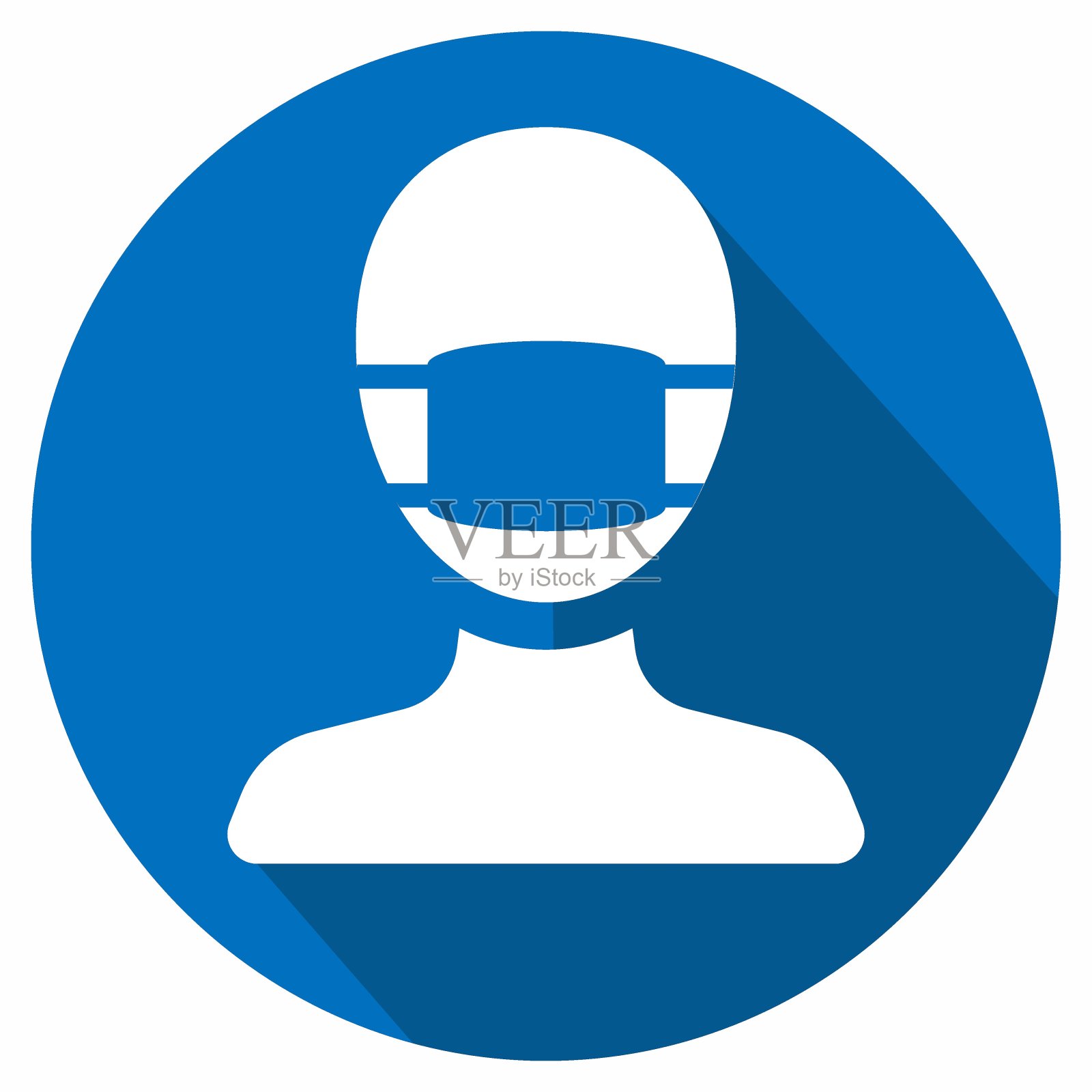 图标矢量外科医生-长阴影风格插画图片素材