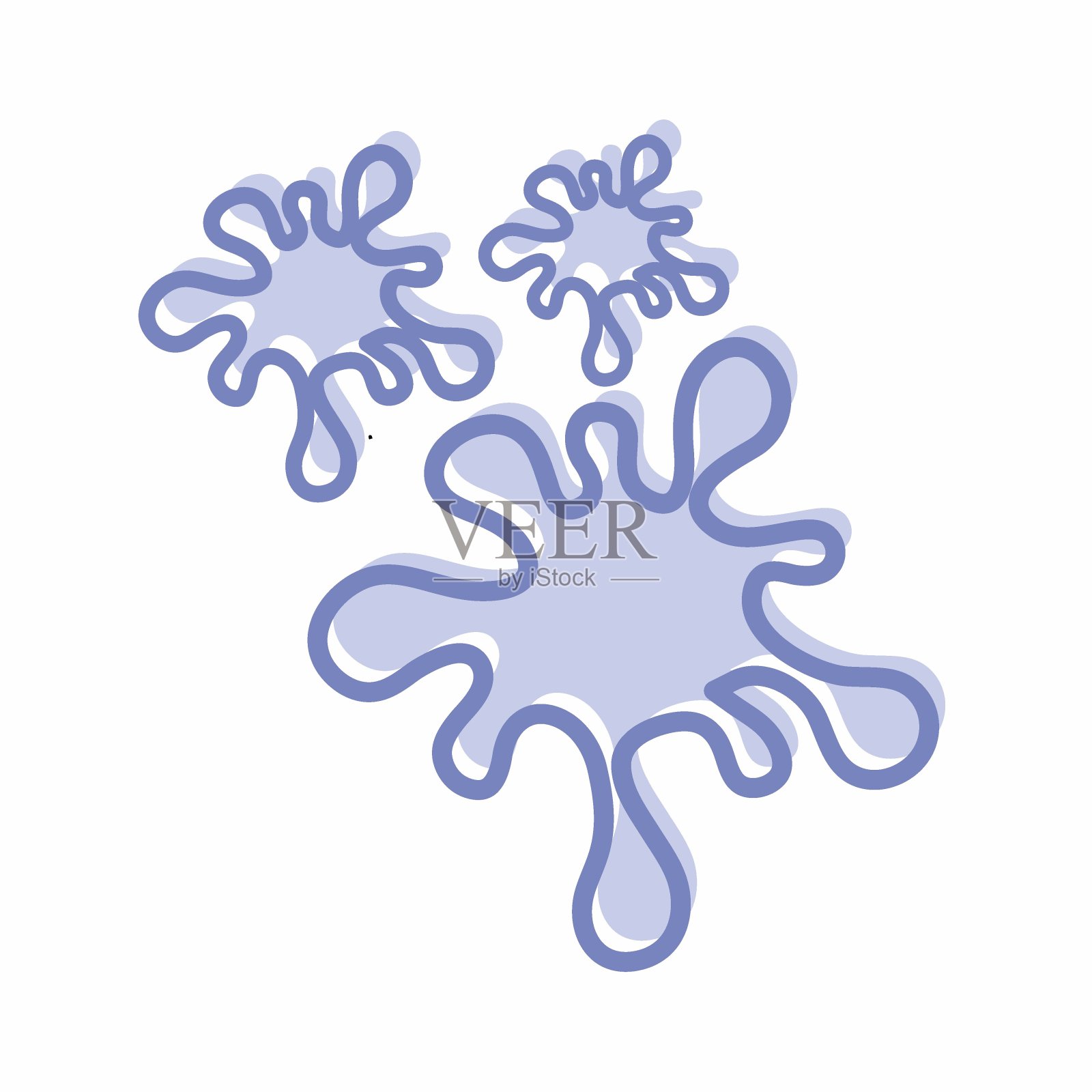 图标矢量油漆墨水-蓝色双胞胎风格插画图片素材