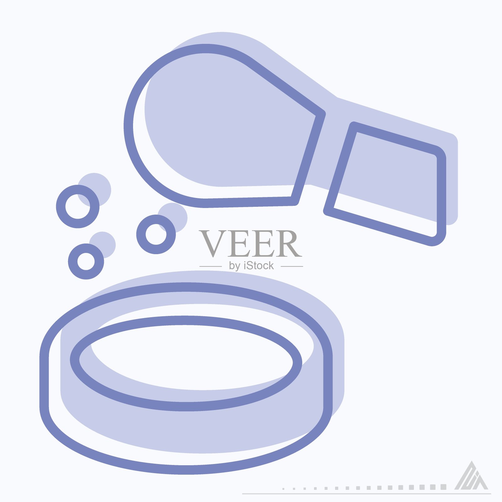 脸红的图标向量-两种色调风格插画图片素材