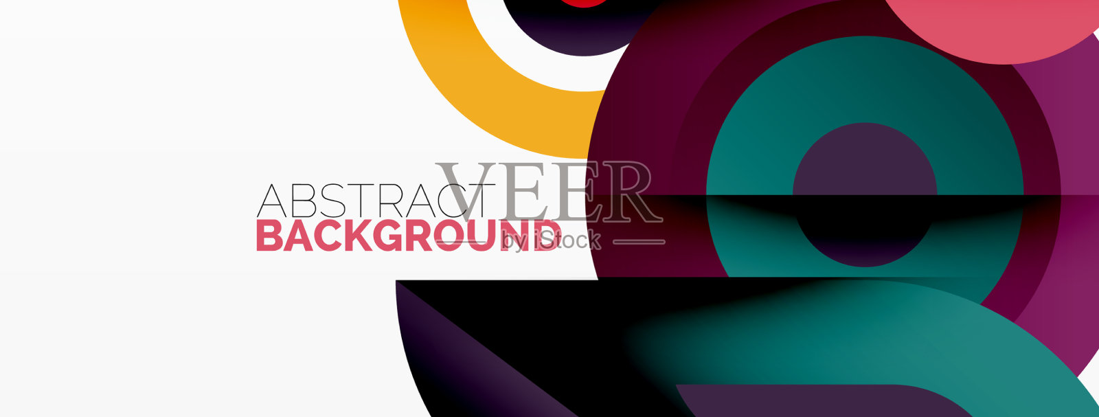 圆环和圆形几何抽象背景插画图片素材