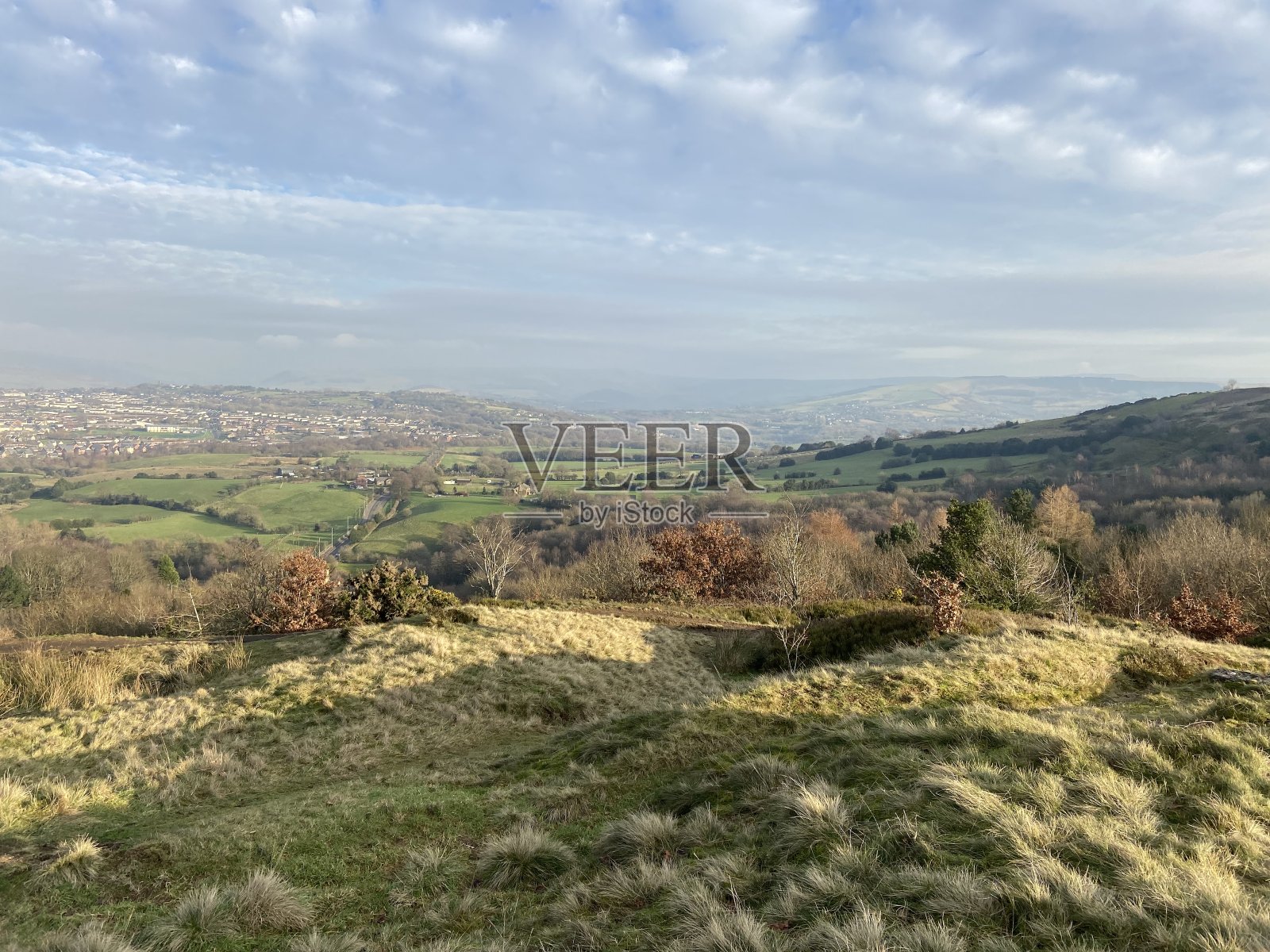在曼彻斯特的看法。照片摄影图片