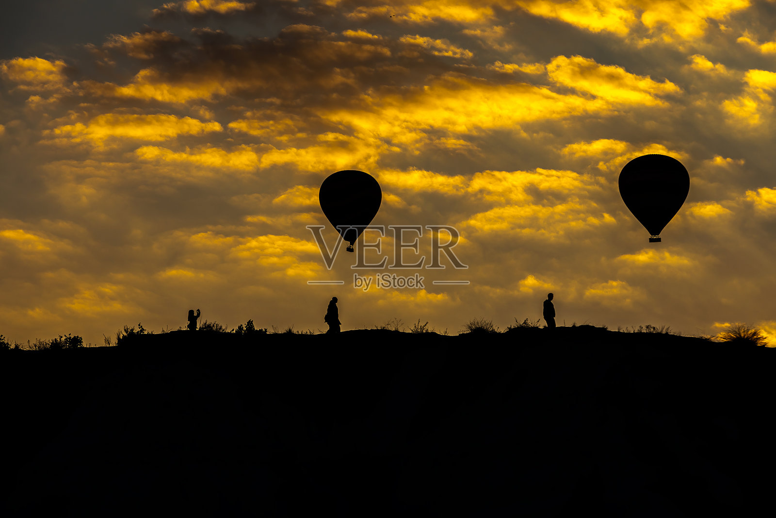 卡帕多西亚的热气球照片摄影图片