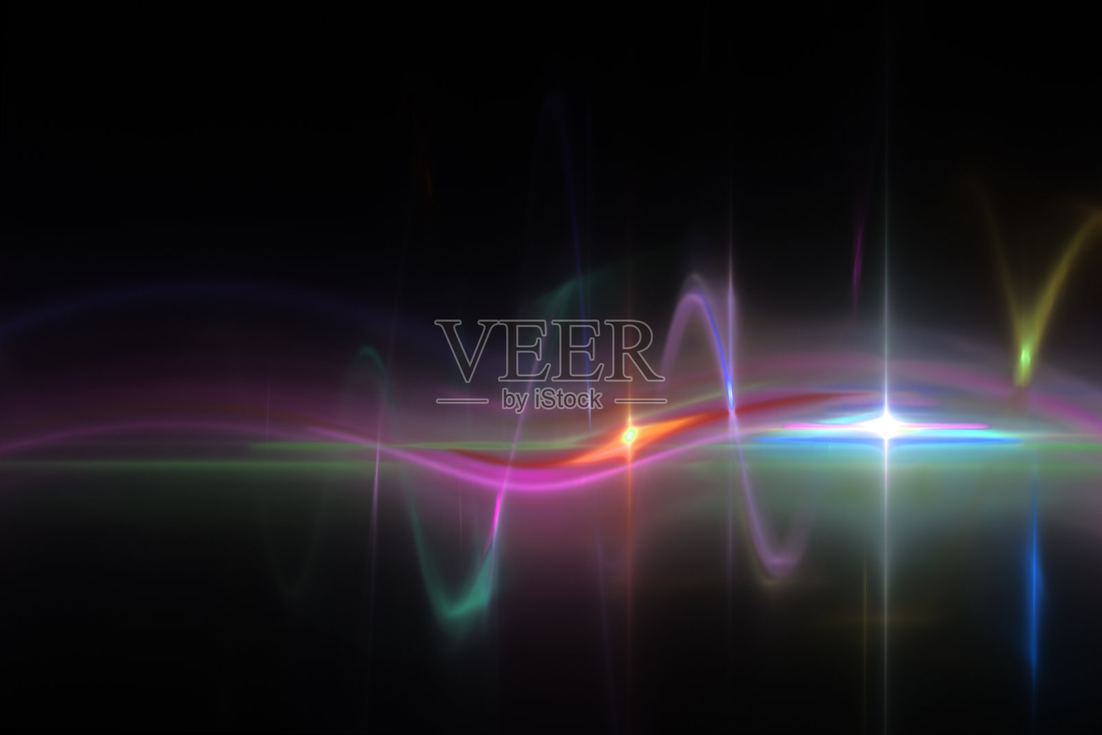 彩色声波，抽象现代背景照片摄影图片