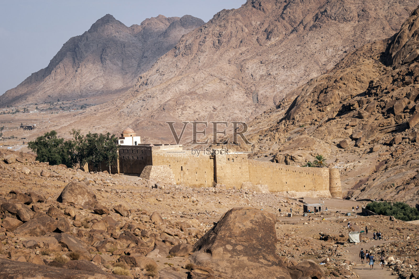 埃及西奈半岛西奈山脚下联合国教科文组织圣凯瑟琳修道院，公元6世纪照片摄影图片