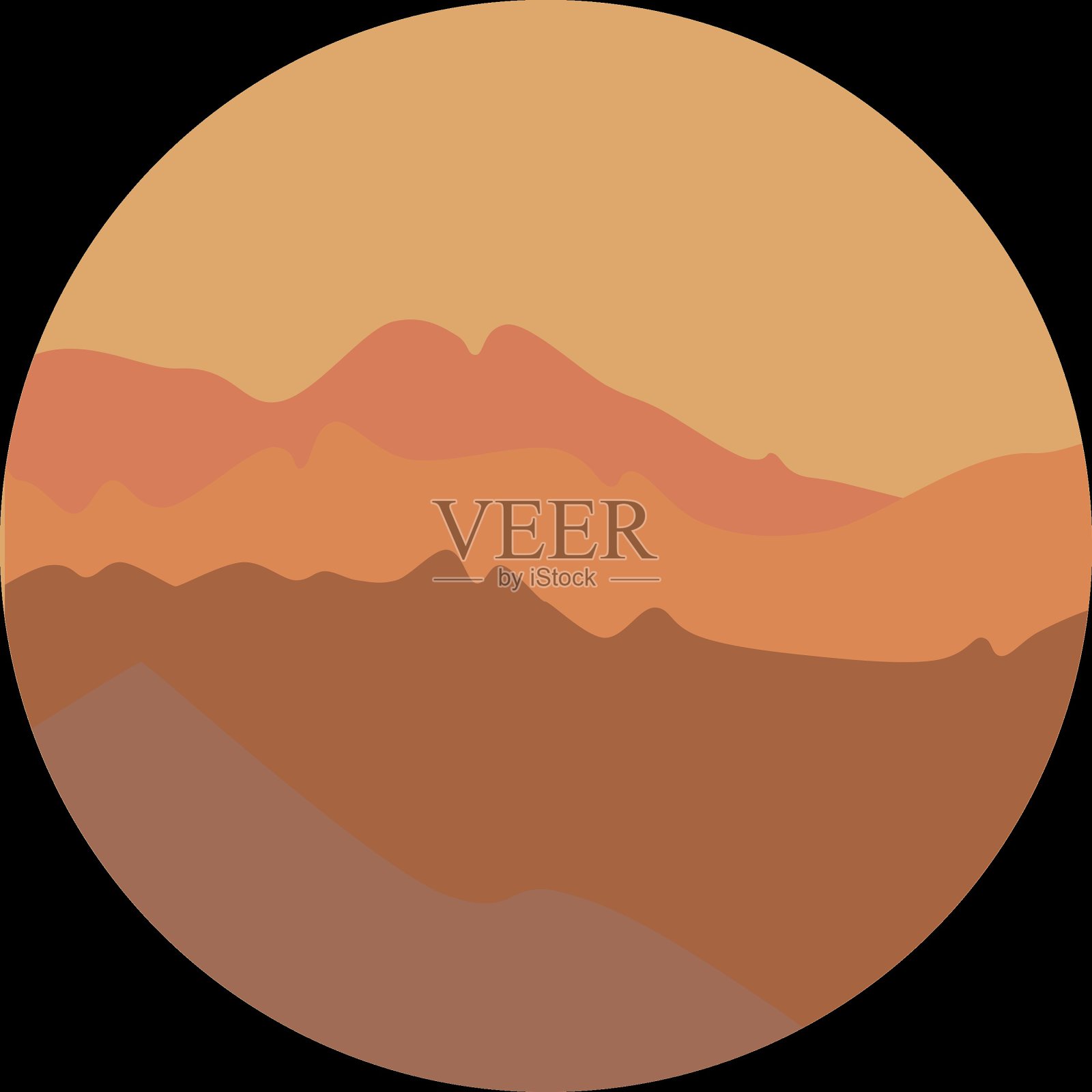 摘要当代景观海报。现代波西米亚背景，极简主义的墙壁装饰。矢量艺术打印。插画图片素材