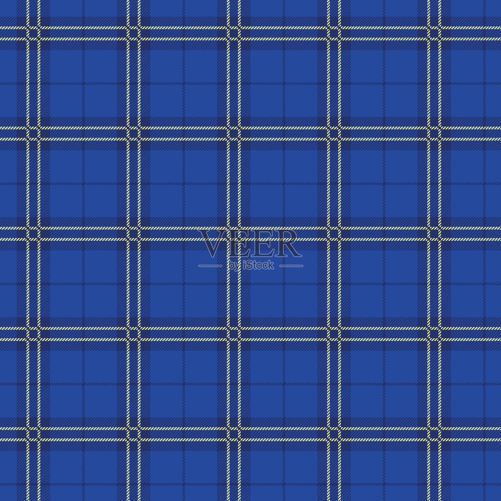 蓝格子呢，无缝图案插画图片素材