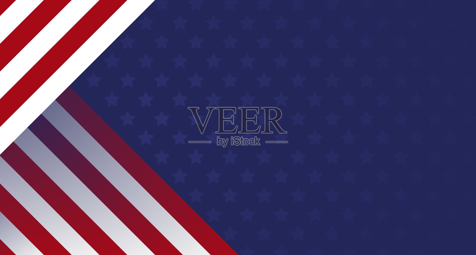 总统日的背景。摘要背景与美国国旗元素在红色和蓝色的颜色，和复制空间区域。插画图片素材