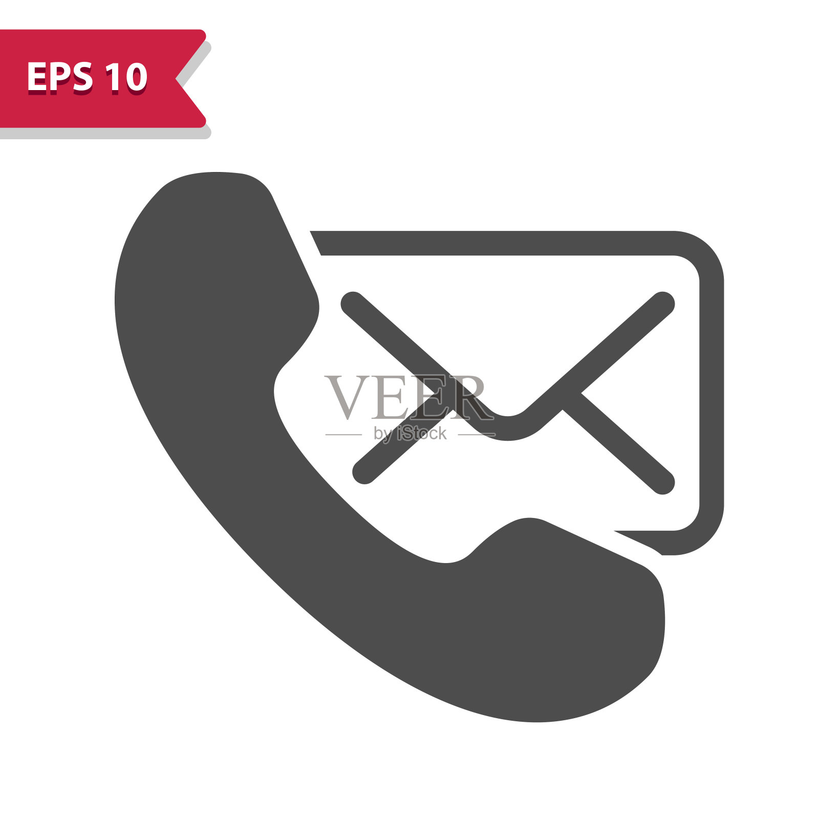 联系-信息和电话图标设计元素图片