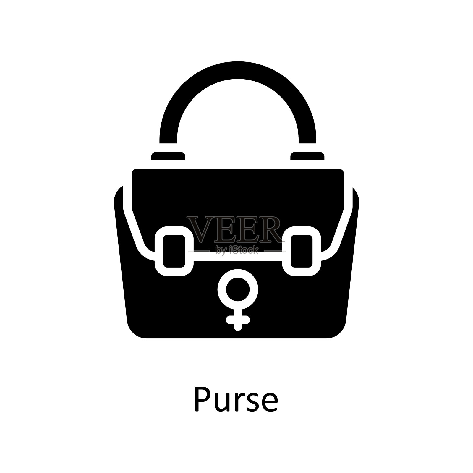 钱包矢量固体图标设计插图。白色背景上的家庭改进符号EPS 10文件插画图片素材