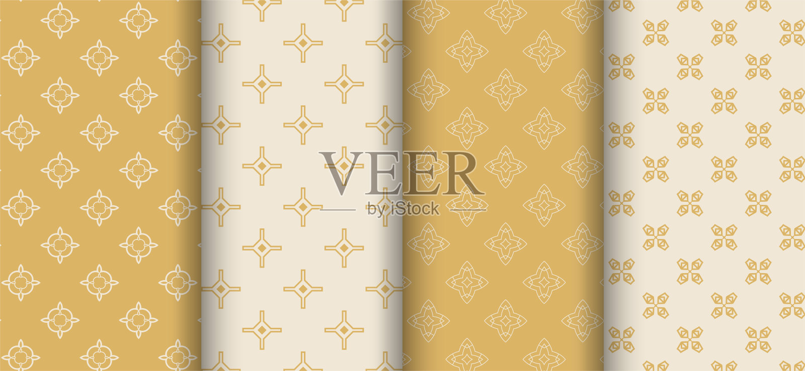 简单的无缝图案墙纸设计-矢量插画图片素材