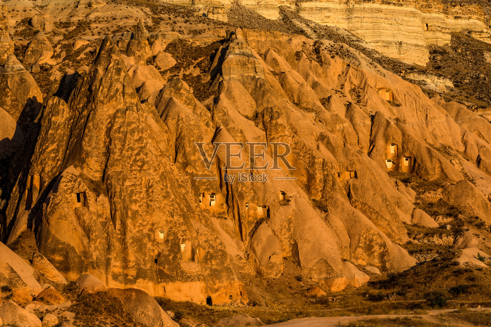 卡帕多西亚的岩层照片摄影图片