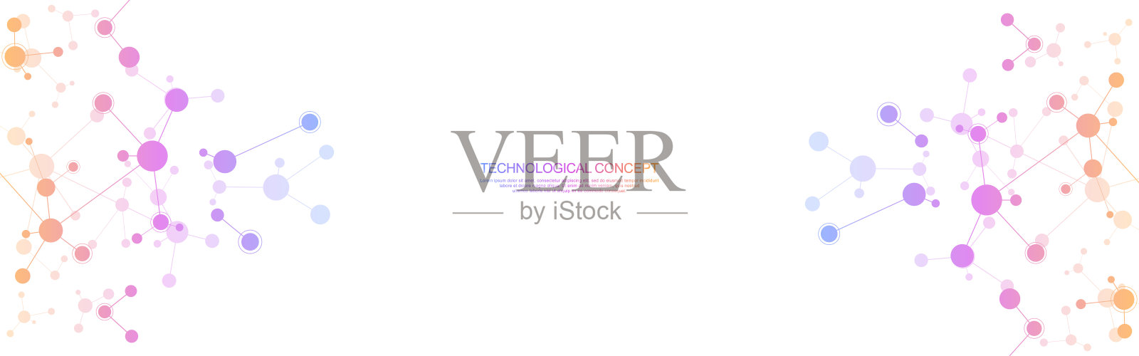 分子结构与基因工程，分子DNA，神经网络，科学研究。创新技术、科学、医疗保健和医学背景插画图片素材