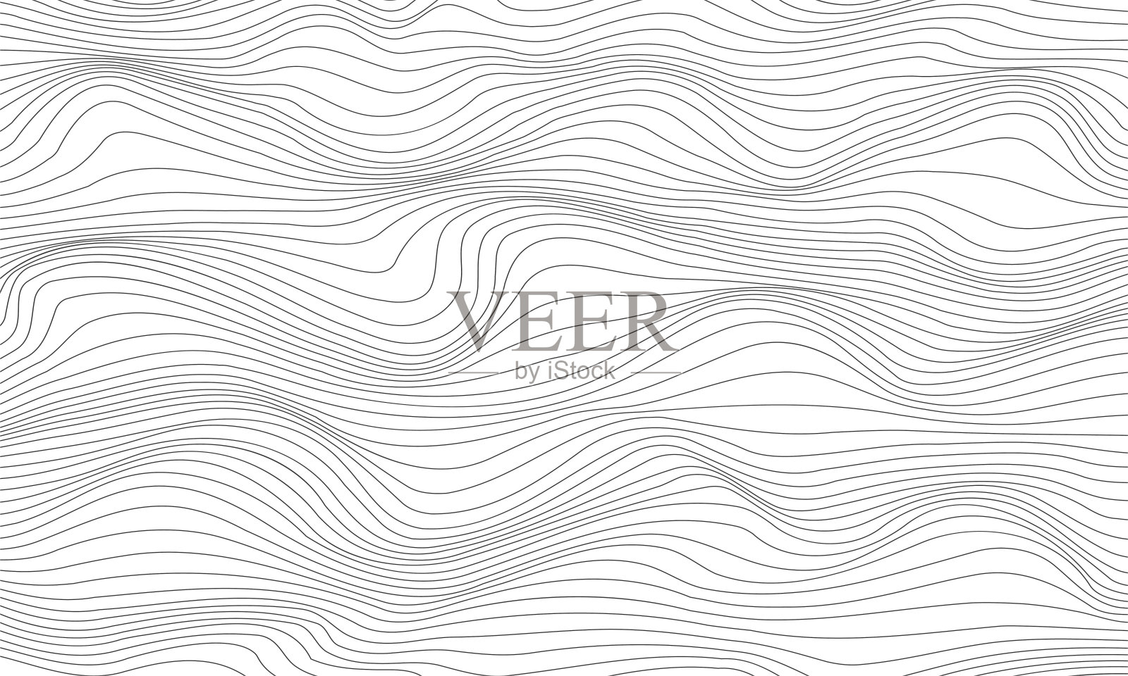 柔和摇曳的水波线背景插画图片素材