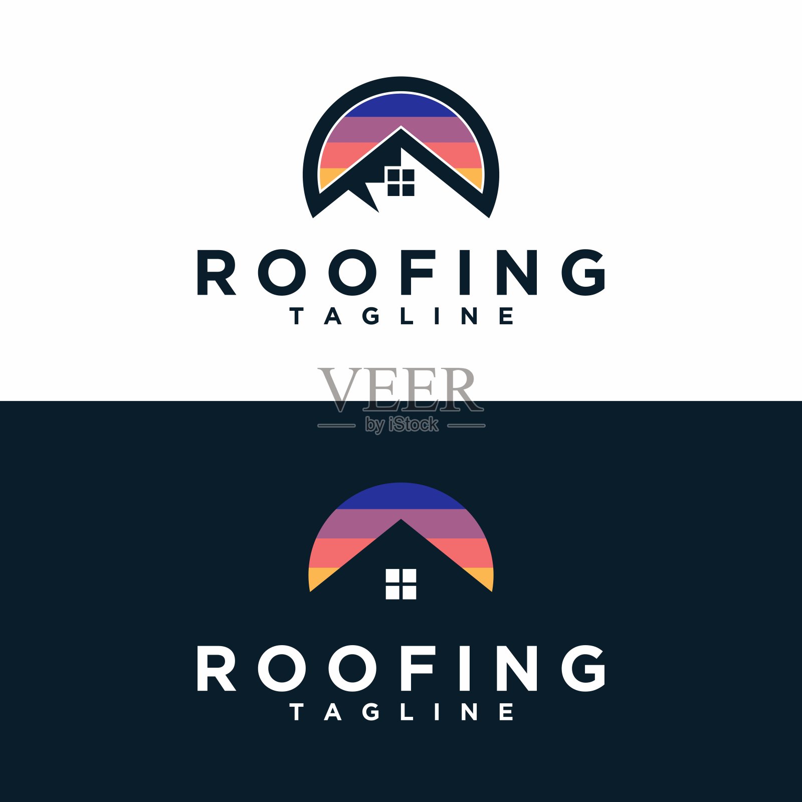 现代屋顶图标设计矢量设计元素图片