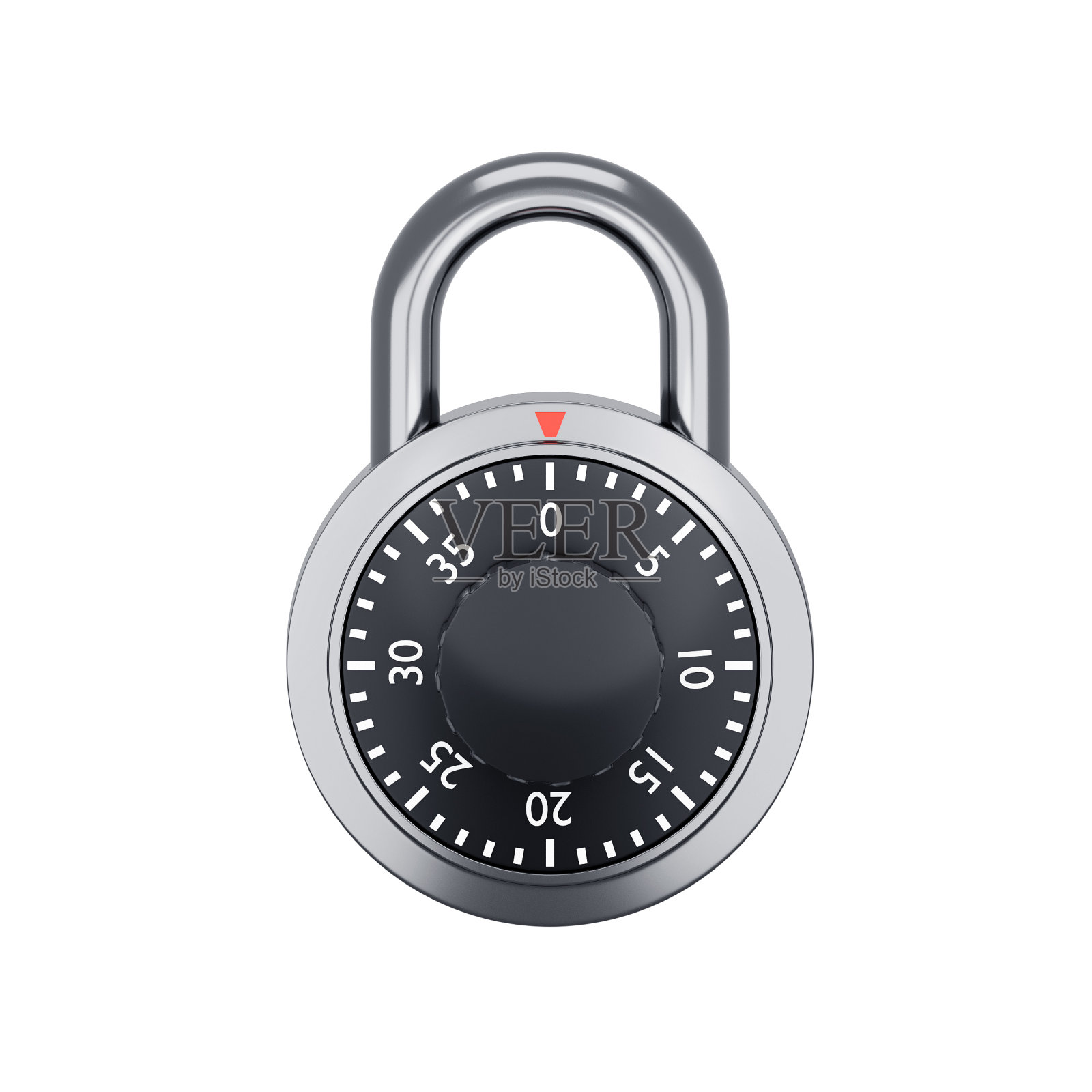 钢银挂锁隔离。3 d演示。照片摄影图片