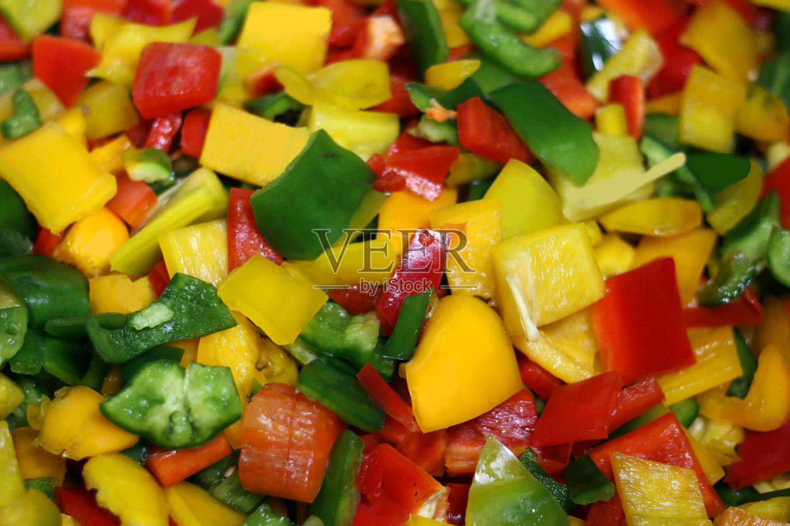 青椒切片。照片摄影图片