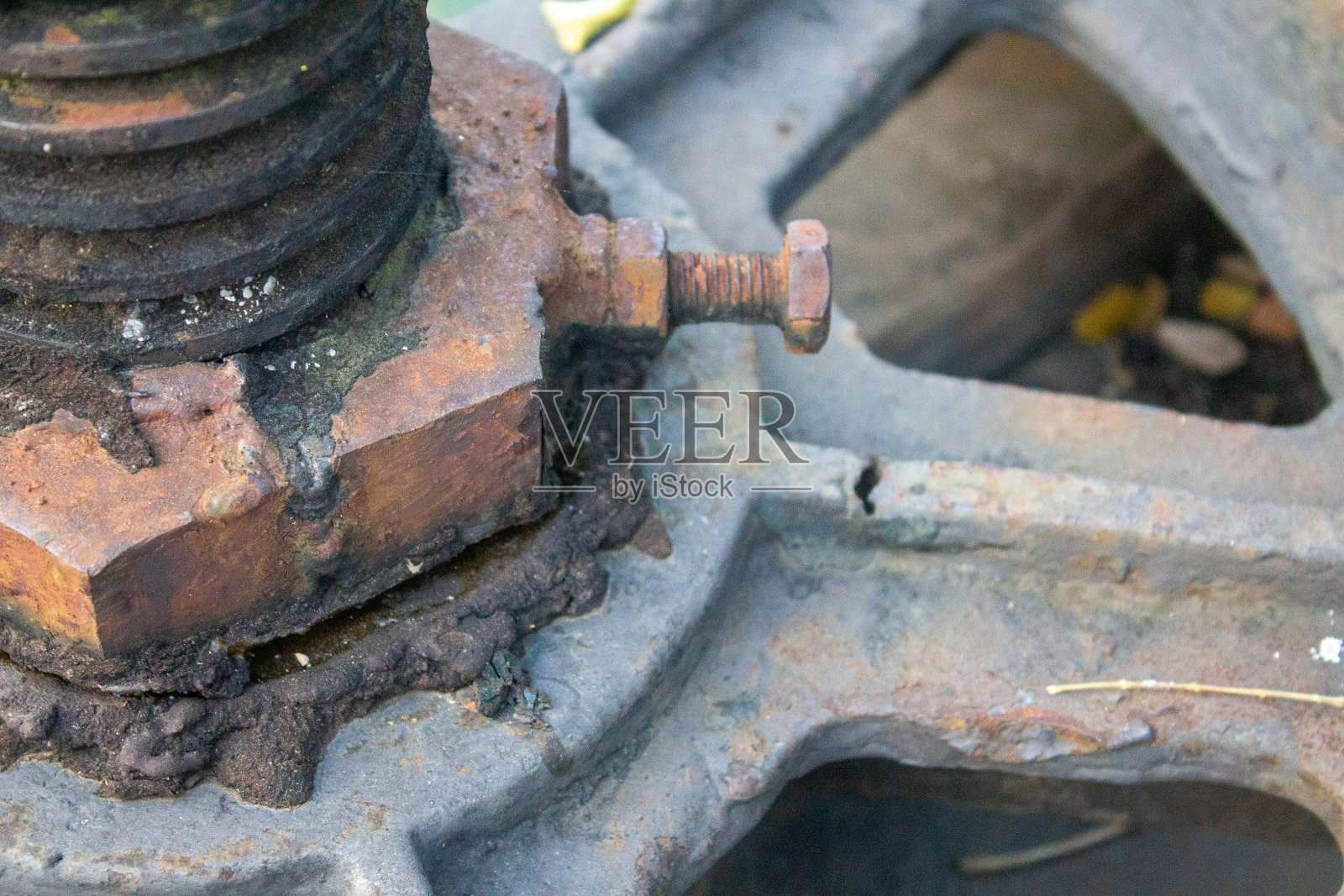 那台生锈的旧机器照片摄影图片