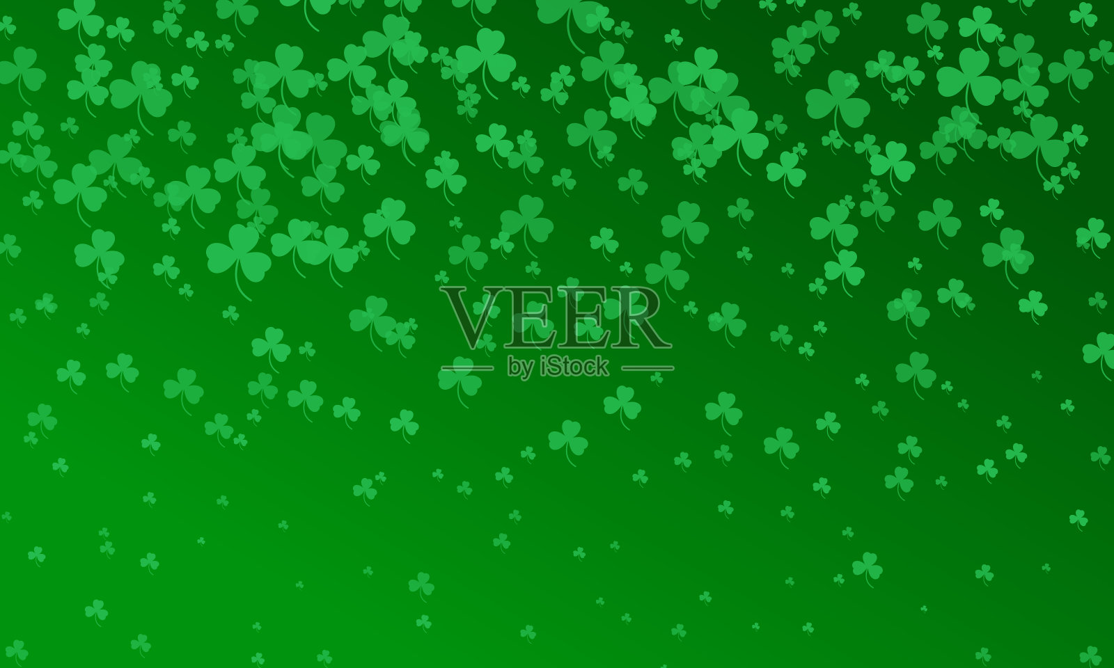 圣帕特里克节快乐绿色背景插画图片素材