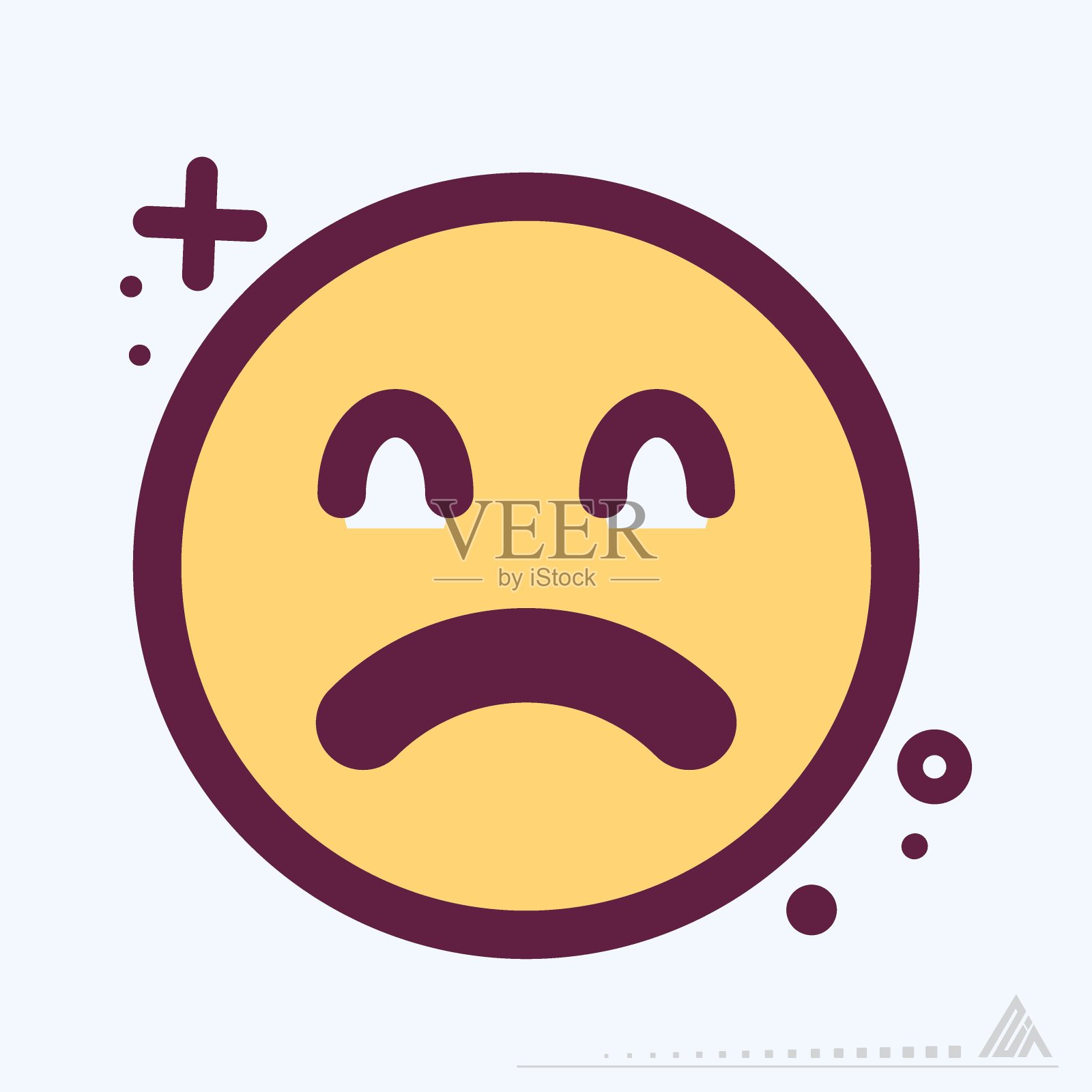 悲伤表情图标 - MBE风格图标素材