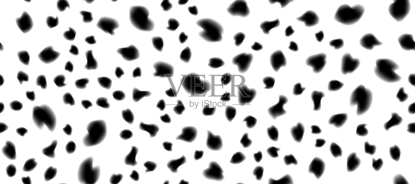 牛皮毛黑白简单无缝图案插画图片素材