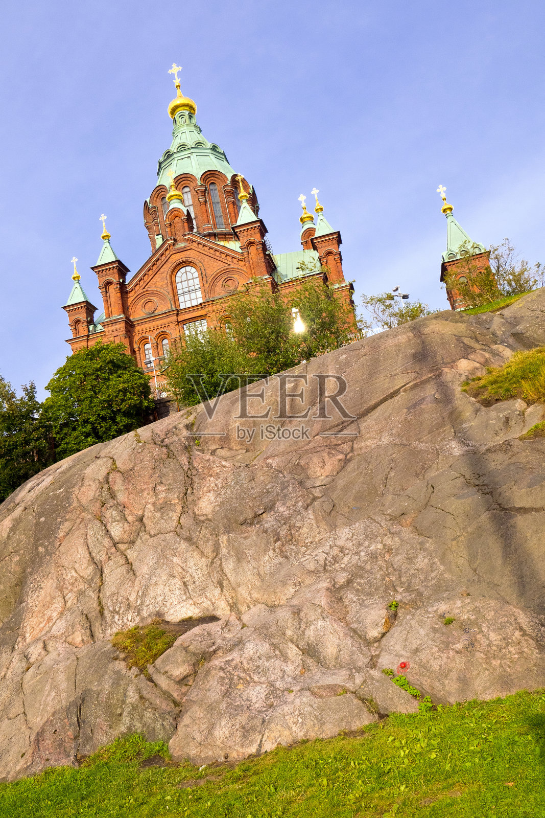 乌斯彭斯基东正教大教堂，赫尔辛基，芬兰照片摄影图片