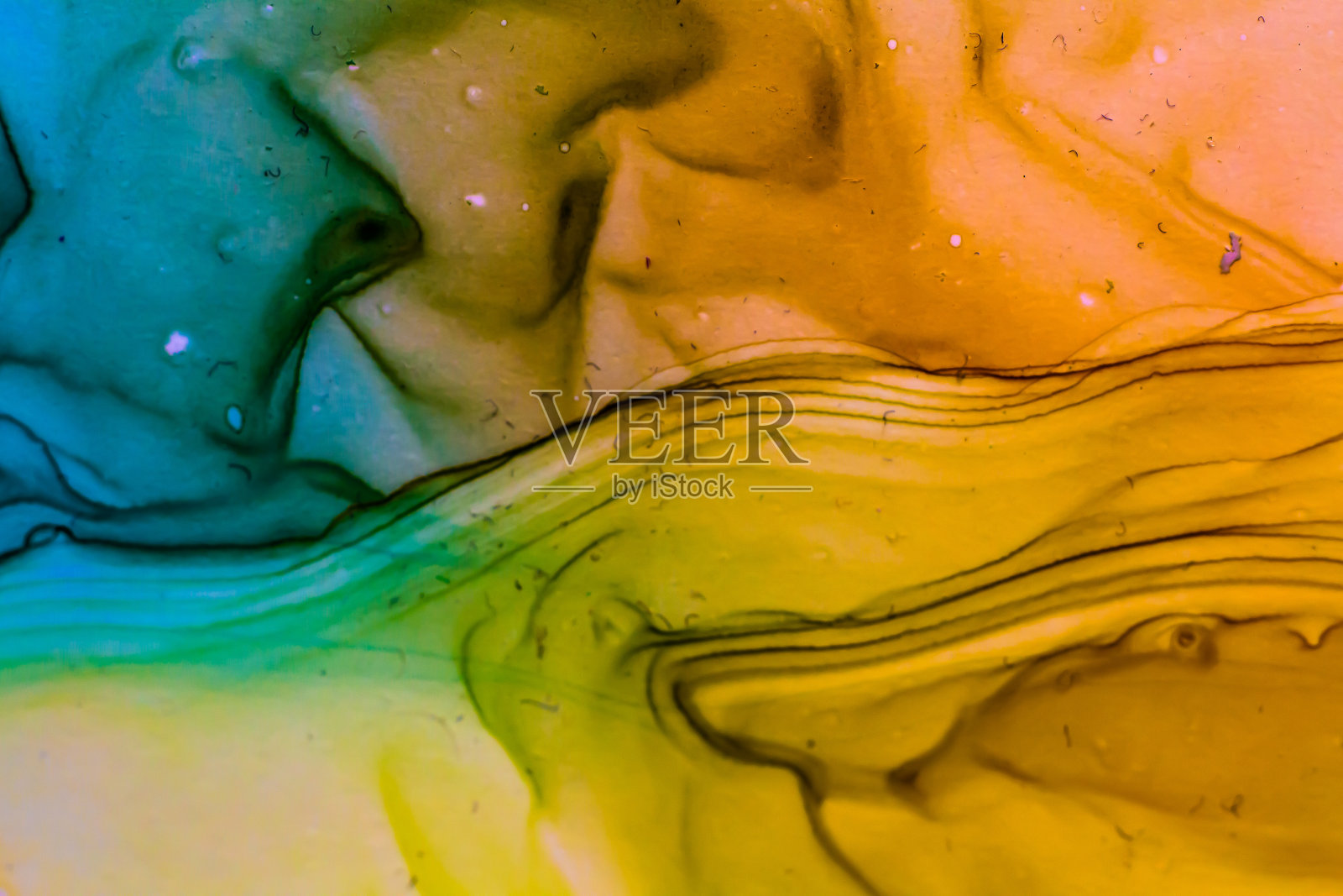 摘要亮色流体背景、手绘酒精画、液体墨技术纹理进行背景设计照片摄影图片