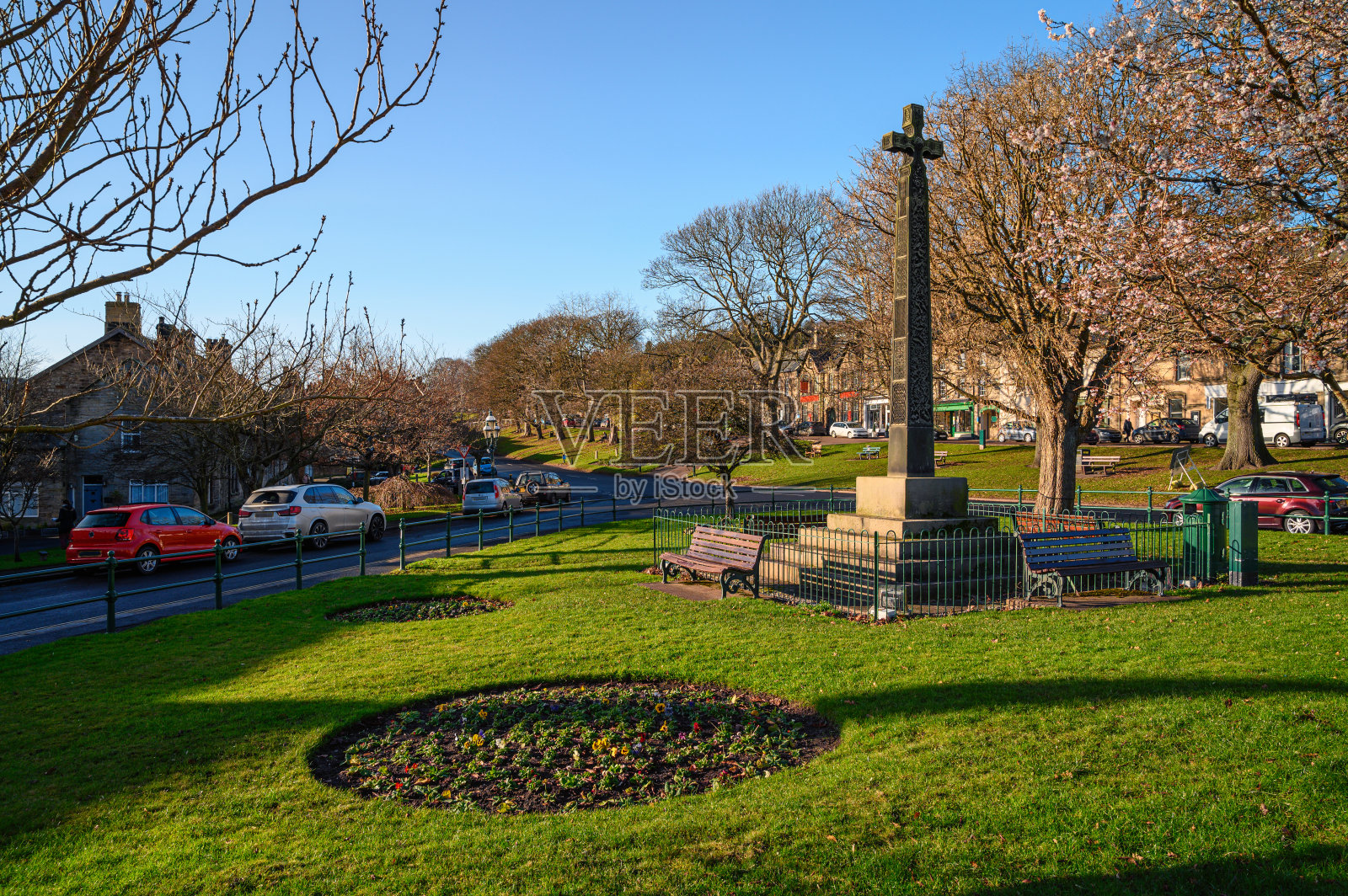 罗斯伯里前街的战争纪念碑照片摄影图片