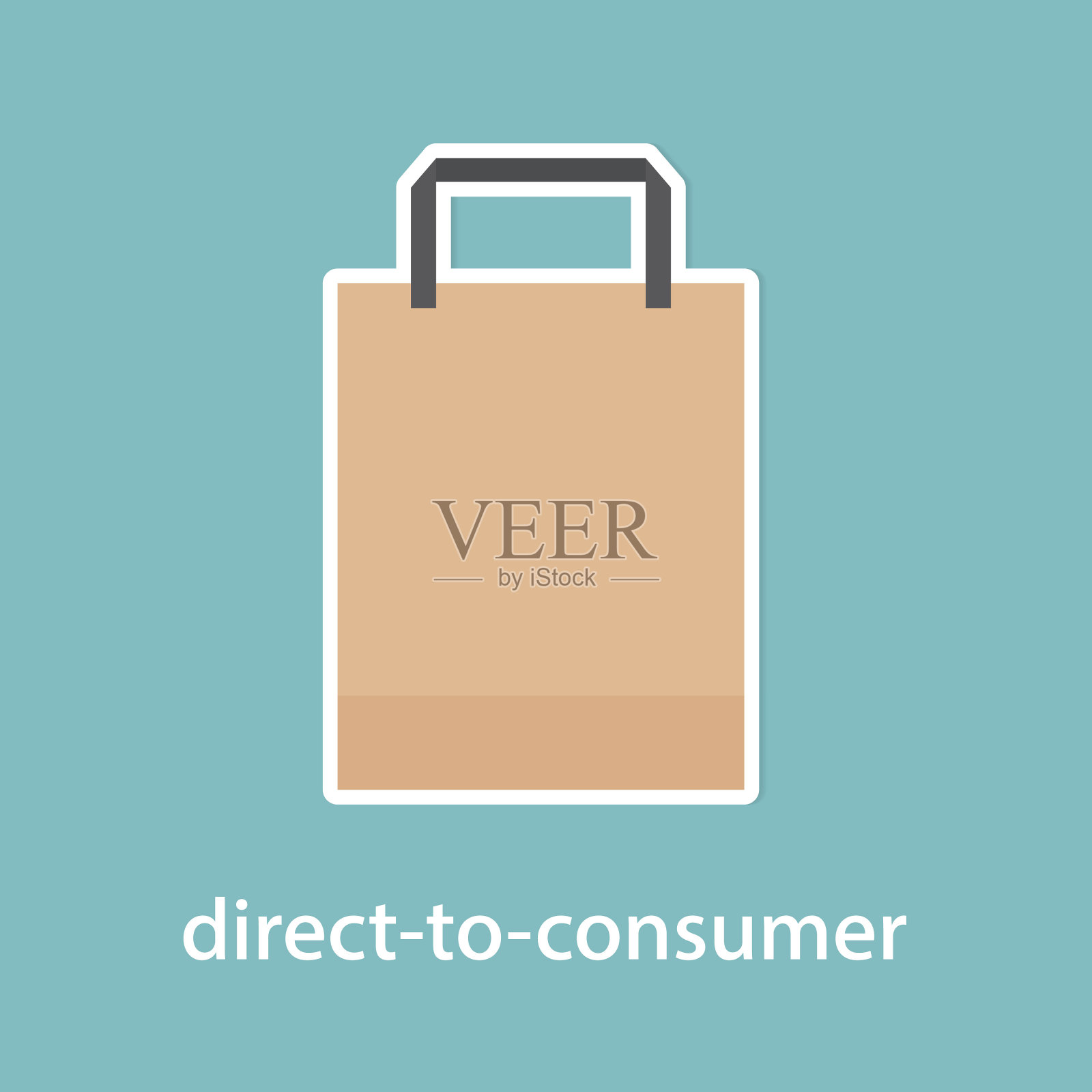 D2C直接面向消费者的概念-矢量插图插画图片素材