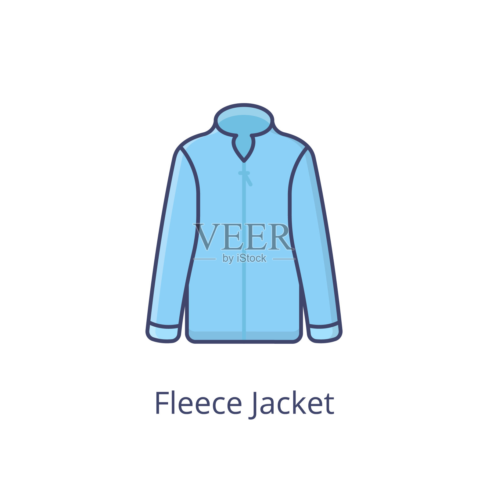 在矢量羊毛夹克图标。标识设计元素图片