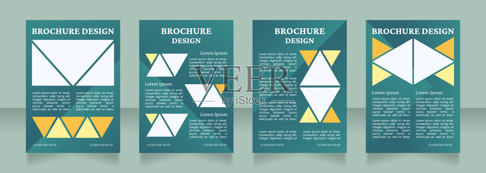 科学大会宣传册空白版面设计设计模板素材