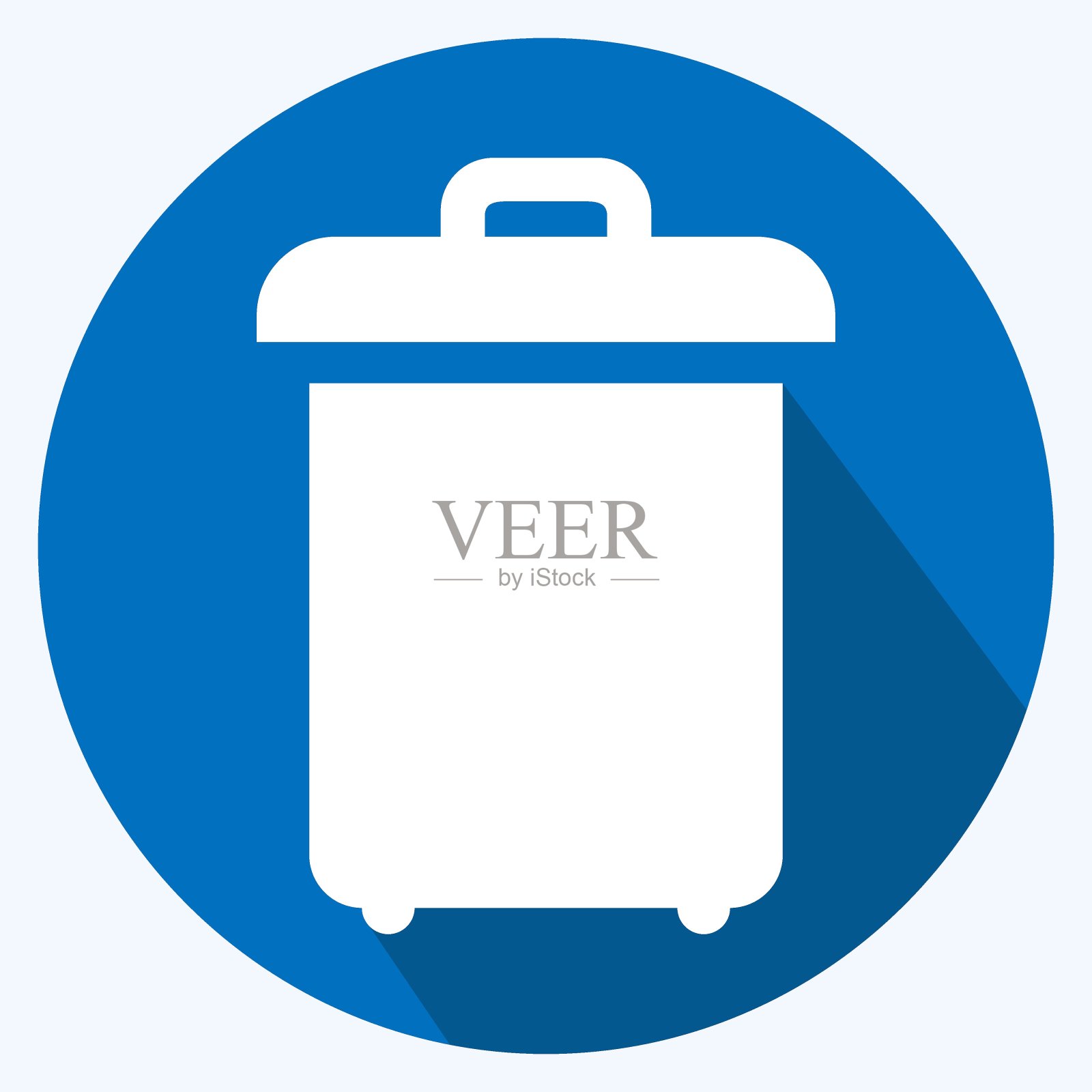 图标罐2 -长阴影风格-简单的插图，可编辑的描边。插画图片素材