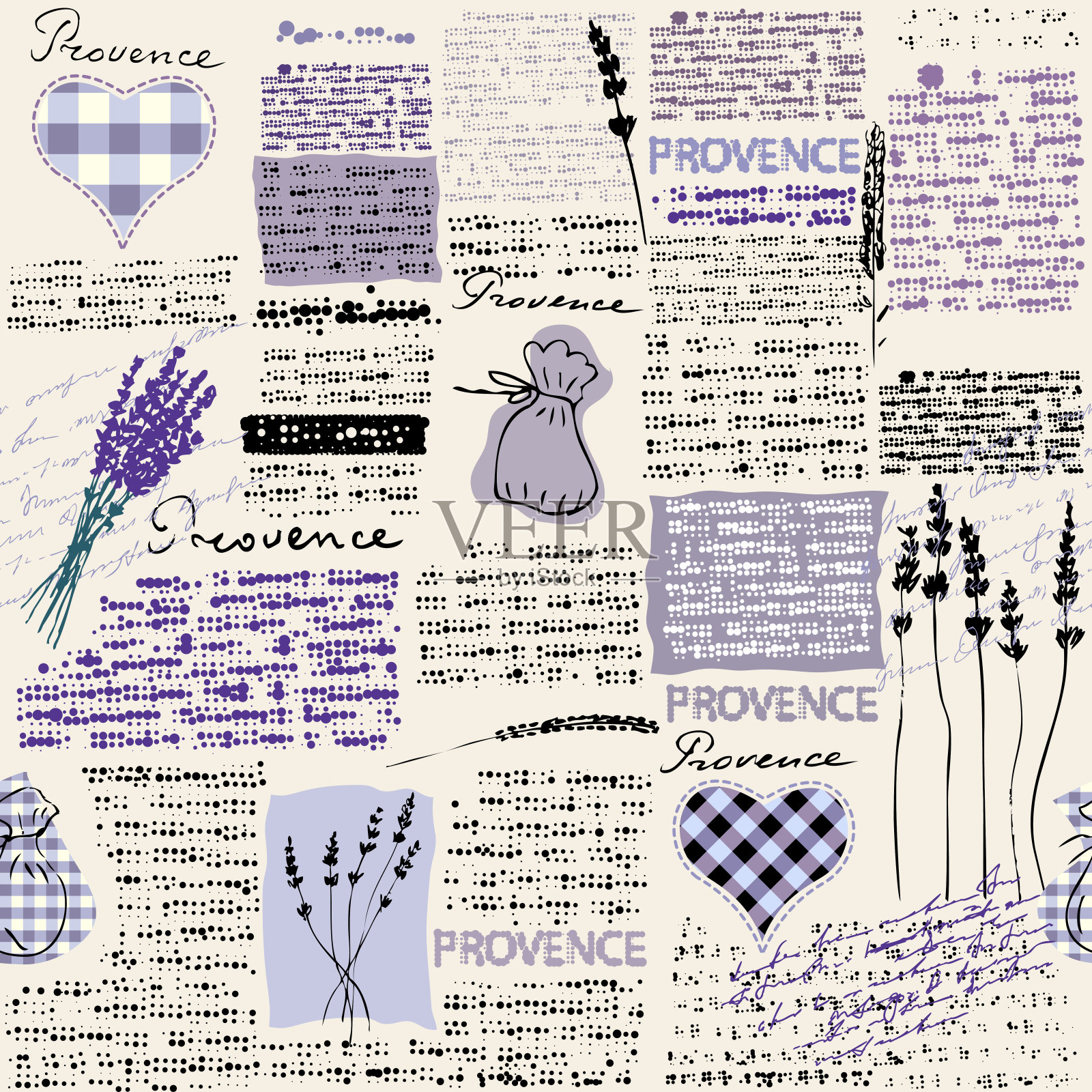 复古剪贴簿风格的复古摇滚图案。插画图片素材