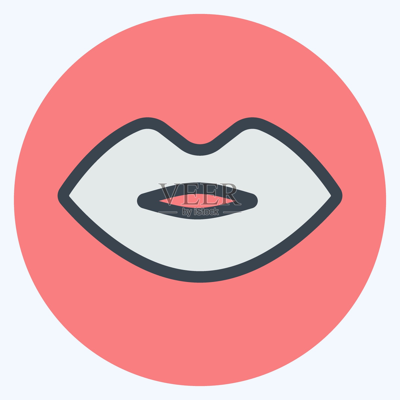 图标唇-颜色匹配风格插画图片素材