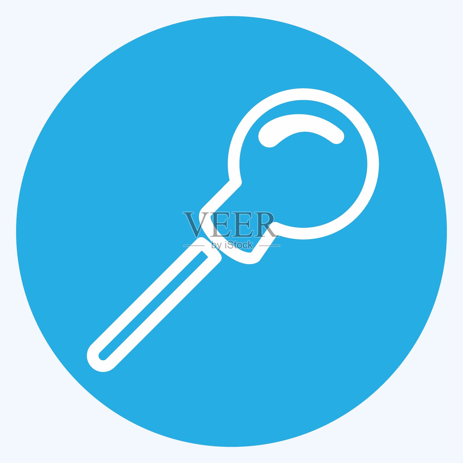 图标棒棒糖-蓝眼睛风格-简单的插图，可编辑的笔画。插画图片素材